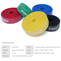 STONEGO teoring USB oplot na kable Organizer do kabli opaski na mysz uchwyt na przewód słuchawkowy przewód HDMI darmowe cięcie zarządzanie taśma do telefonu Hoop 6